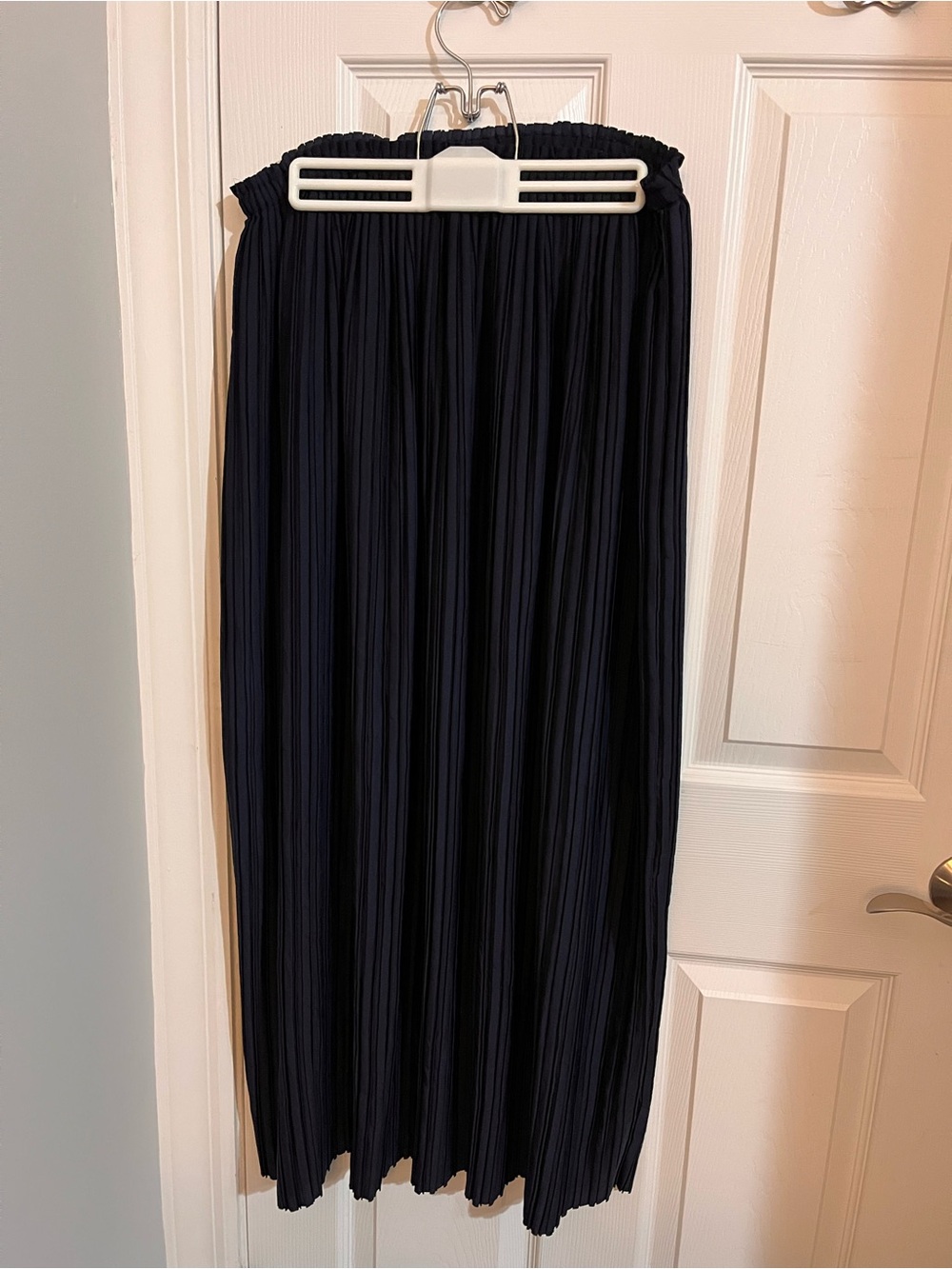 Banana Republic Navy Pleated Maxi Skirt